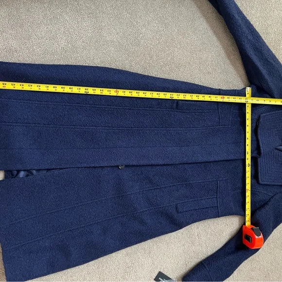 Kenneth Cole nwt blue purple midi coat- large - Picture 8 of 10